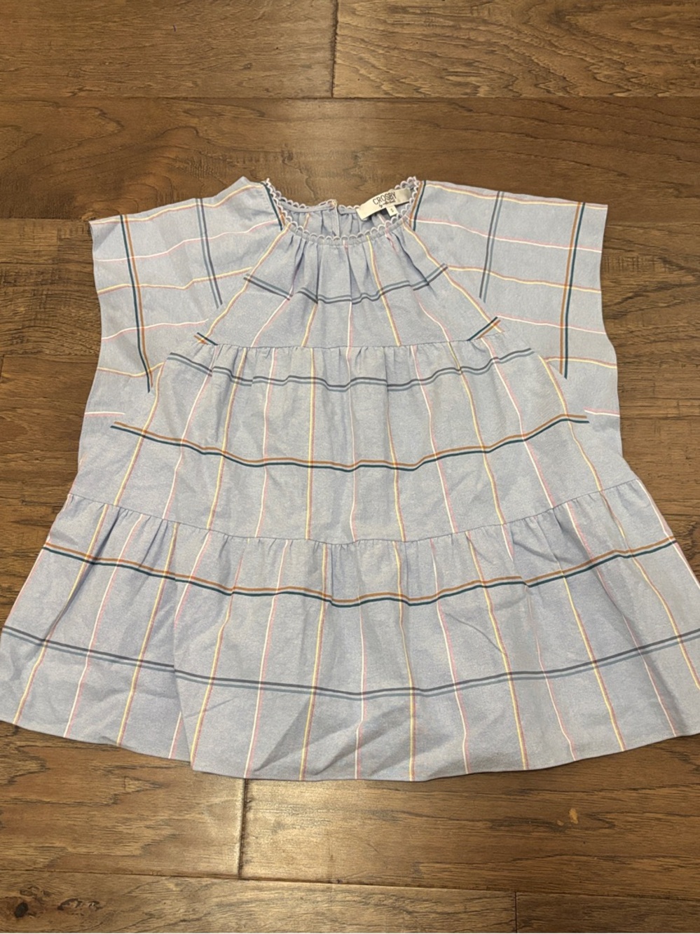 Striped Babydoll-Style Blouse